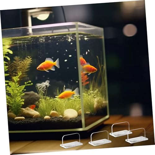 COLLBATH 4Pcs Aquarium Lid Handles Sturdy Acrylic Fish Tank Cover Parts with Easy Installation Double Sided Adhesive for Secure Grip Design for Fit Lids