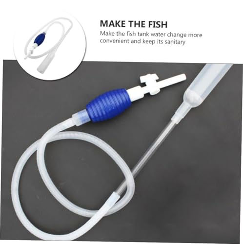 Aquarium Fish Tank Water Changer Manual Pump Vacuum Siphon Cleaner Medium Size for Freshwater Gravel Cleaning