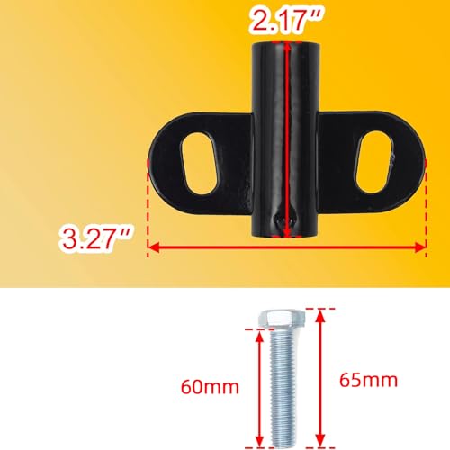 AR-PRO Wheelbarrow Axle Bracket Set (4-Pack) - Compatible with 5/8 Inch Wheelbarrow Axles - 3.27-Inch Wide by 2.17-Inch Long Bracket - Complete Set Includes Bolts and Nuts