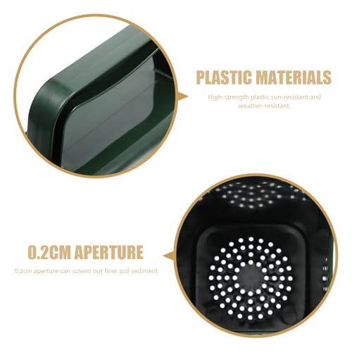 Kisangel Aquarium Gravel Shovel Plastic Fish Tank Sand Scoop with Drainage Holes Multifunctional Sediment Cleaning Tool for Fish Tank Maintenance