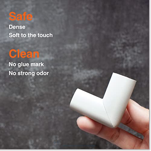 Roving Cove Slimfit Corner Edge Protector for Baby Proofing (Small 18ft Edge 8 Corners), Furniture Safety Bumper Guard, Soft NBR Rubber Foam, 3M Adhesive, Oyster White (Off White) - color: Oyster White, size: Small 18 feet