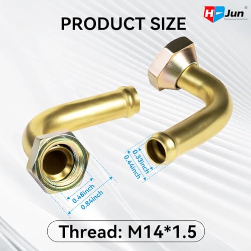 Tansmission Cooler Oil Tube Connector Compatible with Subaru Forester 2.5L 2006-2008, Radiator Trans Cooler Line Fittings (Thread M14x1.5)