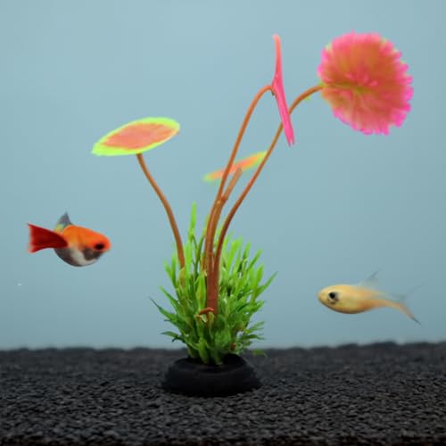 16-Piece Artificial Aquarium Plants Set – Vibrant, Realistic Fish Tank Decorations for Aquariums, Reptile Terrariums, and Aquatic Landscapes