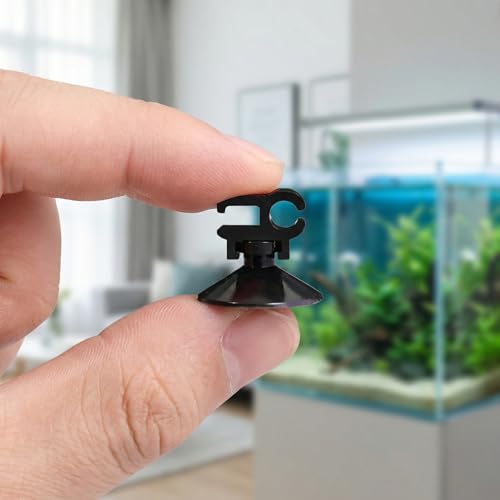 NIIIYTYB 10Pcs Aquarium Suction Cups Air Pump Holder for Tubing, Airline Holders and Clips Fish Tank Tube Hose Clamp Strong Grips for Aquatic Accessories and Wire Management in Aquariums
