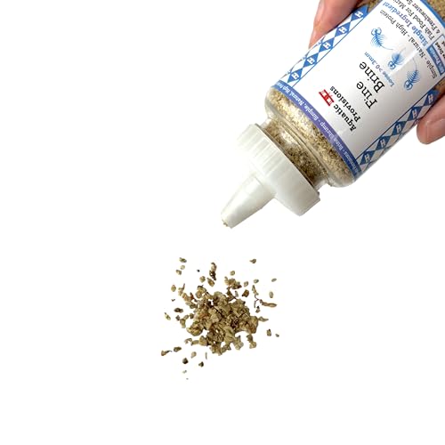 Fine Brine Shrimp Freeze Dried Fish Food, 0.5 oz, Semi-Fine Loose Particles, for Freshwater and Marine Aquarium Fish