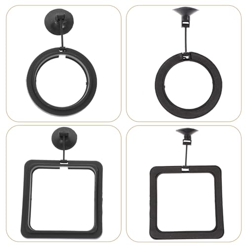 Mikikit 4pcs Reusable Fish Feeding Rings Aquarium Feeder Rings Floating Fish Food Corral for Tank Feeding Tropical