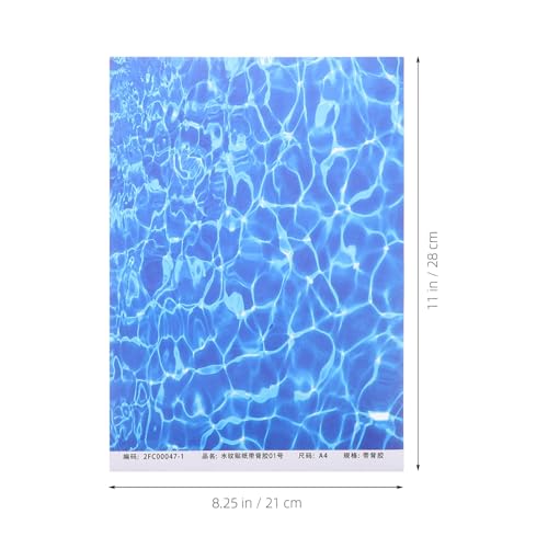 10sheets Water Ripple Pattern Sticker Simulated Water Paper for Wall Decor DIY Craft
