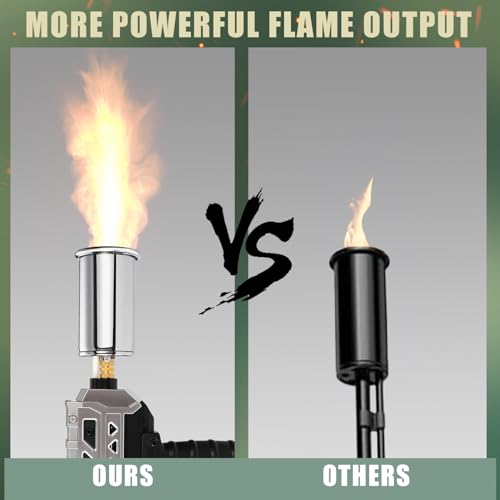 Powerful Propane Torch Gun, Kitchen Torch With Adjustable Flame, Flamethrower Blow Torch for BBQ, Campfire, Searing Steak, Camping (Propane Tank Not Included) - color: Option 4