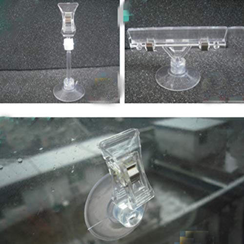 5Pcs Wall Suction Cup Clip, Plastic Sucker Clamps Holder Reusable Aquarium Suction CupsHolder Business Cards Clamp for Bathroom Kitchen Windows Aquarium Accessories