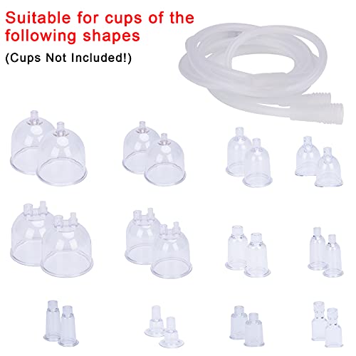 Vacuum Cupping Machine Accessories, Premium Silicone Y Type Hose Tubing for Small Cups