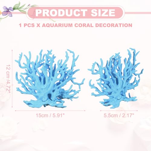 Aquarium Coral Decoration, Fish Tank Decorations Fish Tank Coral Ornaments, 5.9x2.2x4.7 Inch, (Blue, 1 Pcs), Intended for Aquarium Landscaping Decor - color: Blue, size: 5.9x2.2x4.7 Inch