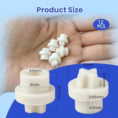 12 PCS MCCVDB0 Check Valve Duckbill Replacement for Stenner Pumps 45 85 100 170 Series, Santoprene Duck Bill Valves for Peristaltic Pump Tube MCCP202, Regular Maintenance Parts