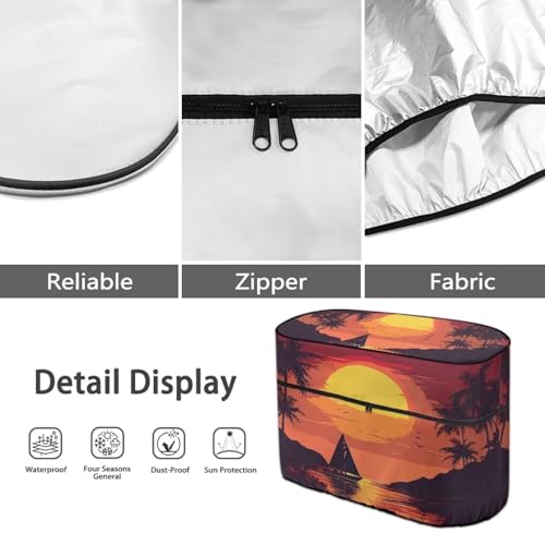 Boat Palm Double 20lb RV Propane Tank Cover Heavy Duty Propane Gas Cylinder Cover Dust-Proof All Weather Protection - color: Boat Palm, size: S(20LB)
