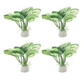 4pcs Green Silk Aquarium Plants, Realistic Artificial Plants for Betta Fish Tank, 7cm x 3.2cm 2.2cm, Plastic, Spiky, Natural/Realistic, Aquarium Plant