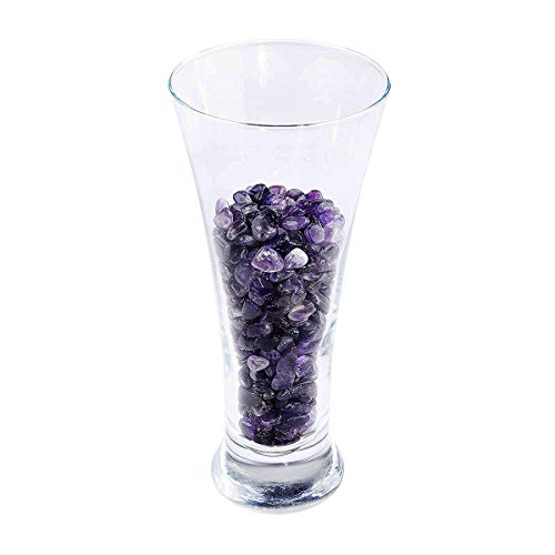 WAYBER 1 Lb/460g Natural Purple Amethyst Quartz Crystal Stones Irregular Decorative Pebble Rock Sand for Aquarium/Fish Turtle Tank/Vase Fillers/Air Plants/Succulent Plants Decor (Fill 1 Cup) - color: Purple, size: 1 Pound