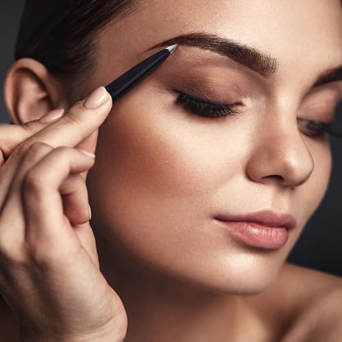 Pointed Tweezers | High Carbon Stainless Steel Needle Nose | Fine Point Precision Hair Removal | Perfectly Aligned & Hand-Filed Sharp | Black - color: Black