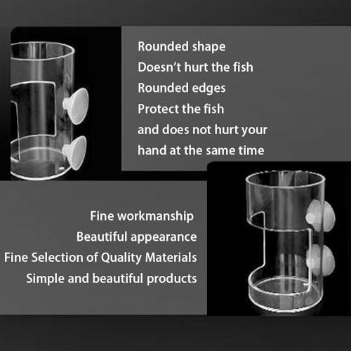 Fish Feeder Orbicular Automatic Fish Feeders Reduced Filter Clogging Tank Suitable for All Kinds of Food Tank Accessories - color: Transparent Circle