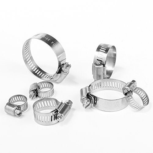 Hose Clamp, 20 Pack Stainless Steel Adjustable 46-70mm Size Range Worm Gear Hose Clamp, Fuel Line Clamp for Plumbing, Automotive And Mechanical Application - size: 46-70mm