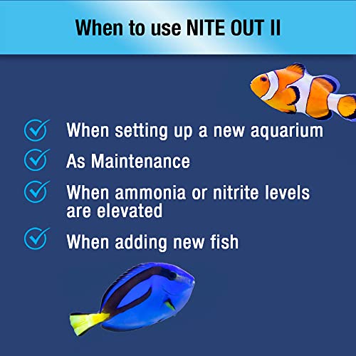 MICROBE-LIFT Nite-Out II Aquarium Bacteria for Start-up, Instantly Cycle Aquariums, Add Fish on Day 1, Rapid Ammonia and Nitrite Reducer for Freshwater & Saltwater Fish Tank, 8 Ounces (NITEH08) - size: 8 Ounces