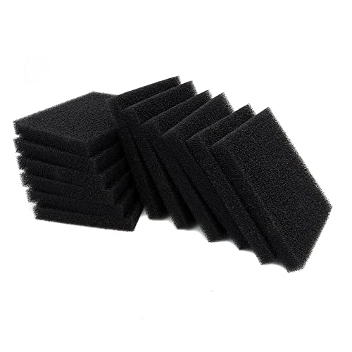 ALEGI Aquarium Bio Sponge Fitler Media, 6.28 x 5.5 x 0.78 Inch Fish Tank Filter Cartridge Filter Foam Pad Inserts for ML350 (12 Pack) - size: 12 Pack