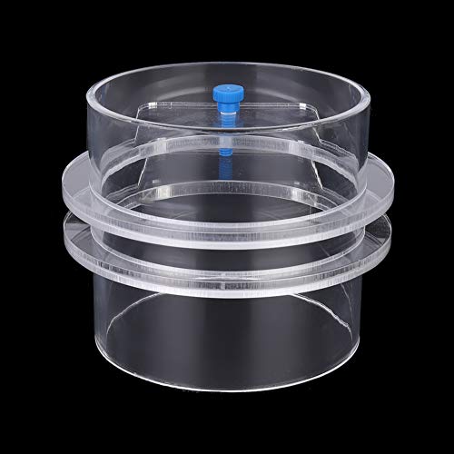 Transparent Acrylic Adjustable Fish Feeding Ring, Aquarium Fish Feeder for Freshwater and Saltwater Tanks, Durable Floating Feeding Circle with Rustproof Screws for Precise Food (90mm) - size: 90mm