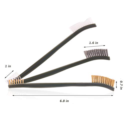 Gun Cleaning Brushes Picks Kit Set Brass Copper Steel Nylon Stainless Steel Ploymer Pick Set Bristle Brushes