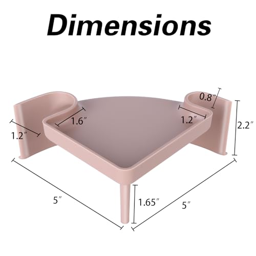 Aquarium Corner Cave with Viewing Window – 2-Hole Fish Hideout for Plecos, Cory Catfish, Shrimp, Kuhli Loach, Betta – Safe Plastic Undergravel Shelter for Bottom Dwellers (5"x5"x2") - color: Two Hole Corner Cave Beige Medium