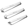 3 Pcs Fish Bone Tweezers, Stainless Steel 2 Flat and 1 Slant Tweezers, maxin Pliers Remover Tool for Remove Fish Bones, Needle Dones, Scales