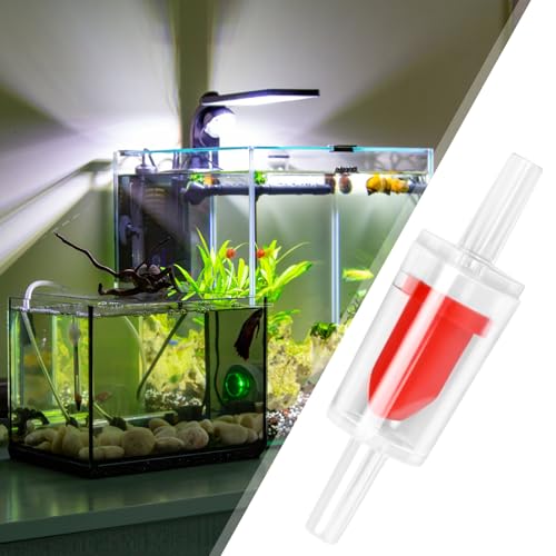 8Pcs 3/16 Inch Aquarium Check Valves Plastic One Way Non-Return Check Valve for Fish Tank,Red (QVY09003)