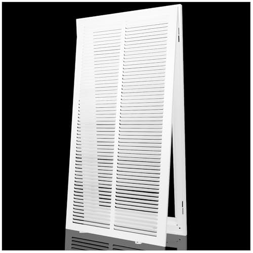 Return Air Filter Grille 14x30,Air Return Vent Cover Grill for 14"W x 30"H Duct Opening,Steel HVAC Vent Covers for Wall and Ceiling,Holds 1" Thick AC Filter - size: For 14''W×30''H-Duct Opening