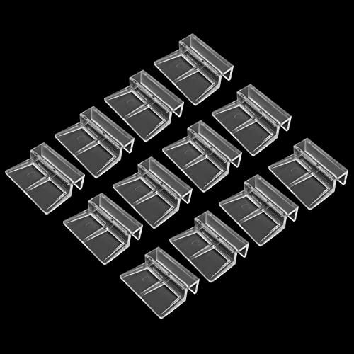 12 Pack Aquarium Lid Clips DIY Aquarium Lid Holder Clear Acrylic Fish Tank Support 10MM Aquarium Glass Holder(10MM) - size: 10MM