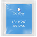 iMailer- 18" x 24" 100 Pack- 2 Mil Resealable Zip Bags- Clear Plastic Bags with Zip Top Lock for Storage, Organizing, Crafts, Travel - size: 18" x 24" 100 Pack