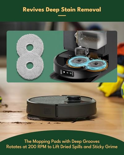 28 Pcs Accessories Set for iRobot Roomba Plus 405/505/507 Combo Robot Vacuum Cleaner: 2 Main Brushes, 6 Side Brushes, 4 HEPA Filters,8 Dust Bags, 6 Mop Pads, 2 Cleaning Brushes - size: Roomba 405/505 28 Pcs