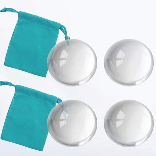 Bluwtoclan 4 Pcs Crystal Magnifying Paper Weights,1.9 inch Clear Dome Paper Weight for Office Desk,Outdoor Events,Physics Classroom - size: 1.9 Inch-4Pcs