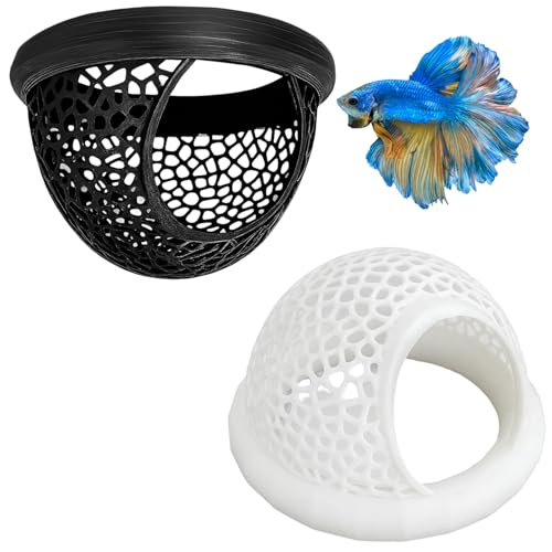 2 Pack Leaf Resting Beds for Betta Fish, Betta Hammock, Betta Fish Hammock for Aquarium, Soft and Safe Fish Tank Accessories, Easy to Install Underwater Plants
