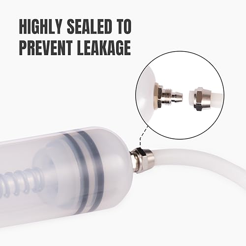 Thorstone 200cc Automotive Fluid Extractor Pump | Manual Oil Change Syringe with 31 Inch Hose (7 Oz./0.21 Qt./200 CC) - size: 200cc(80cm hose)