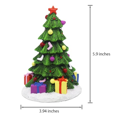 Ulifery Christmas Tree Aquarium Ornament Christmas Fish Tank Decorations for Betta Hiding 3-20 Gallon Tank, Green