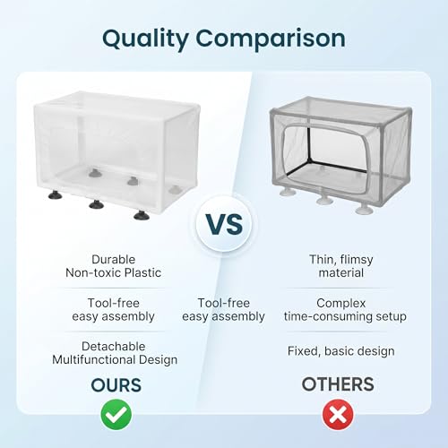 Fish Breeding Aquarium Box, Multifunctional Fish Breeder Box for Small Fish, Size L - size: Large