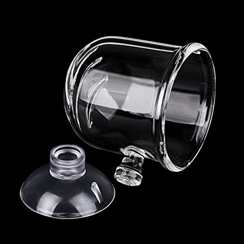 WEAVERBIRD Aquarium Glass Cone Feeder Red Worm Fish Tank Plant Shrimp Feeder Fish Feeding Cup