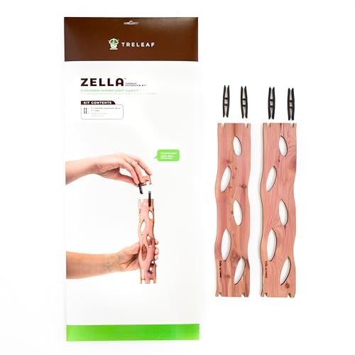 Treleaf Zella Grande Extension Kit - Wooden Extendable Plant Trellis (2 Extensions) for Indoor Climbing Houseplants - Modular Plant Support - size: Grande - Extension Kit