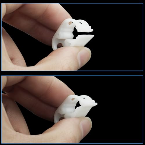 1/8" - 1/4" Plastic Tubing Clamps, 5 Pcs Adjustable Tube Clamp, Peg Tube Clip, Laboratory Pinch Valve Flow Control Hose Clamp for Control Wine, Beer Bottle and Infusion Bottle (White) - size: 1/8" - 1/4"