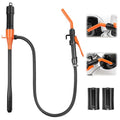 Electric Fuel Transfer Pump, Portable Battery Powered Hand Fuel Pump, Battery Gas Pumps Universal Fit for Vehicles, Boats, Lawn Equipment, Emergency & Home Use(Black Orange)