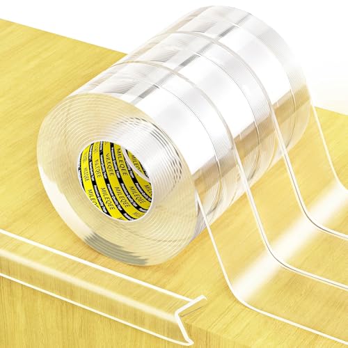 3Pack Clear Edge Protector Strip,1.57in x 16.4FT(49.2FT Total),Sharp Edge Wrap Cover Tape,Self Adhesive Protective Bumper Guards for Cabinet Door Desk Table Furniture,Kitchen Countertop,Waterproof - size: 3 Pack x 1.57in x 16.4FT