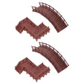 4pcs Aquarium Decor Miniature Landscape Ornaments Z-Shaped Stairs and Arch Bridge, Fish Tank Accessories for DIY Fairy Garden and Micro Landscape Decoration