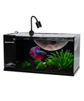 Fish Tank Kit,3.5 Gallon Small Aquarium,Ultra-Clear Nano Aquarium,Betta Fish Tank,Suitable for Small Fish Tank,Aquarium Starter kit,Desktop Fish Tank (Planet Background) - color: Planet background