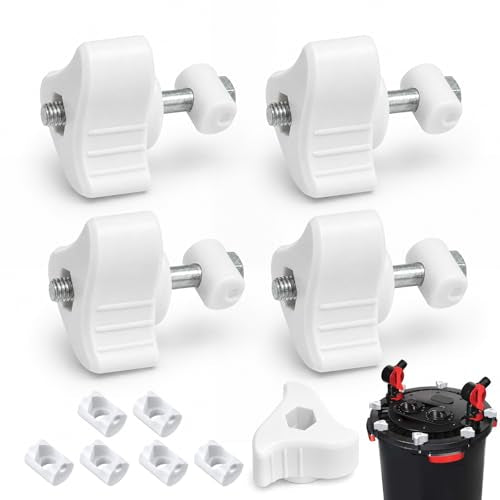 Filter Tank Lid Fastener Replacement Parts Compatible with Fluval FX2 FX4 FX5 FX6 Aquarium Canister Filter (4 PCS)