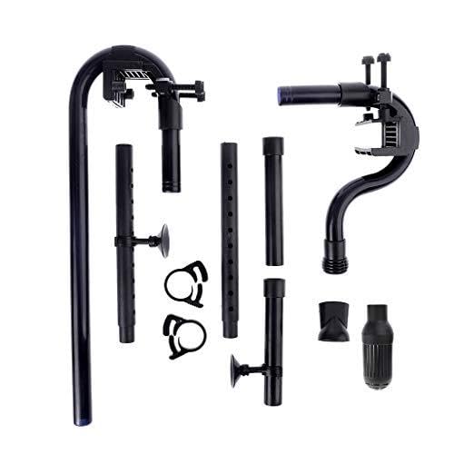 Canister Filters Intake Outlet Tube Fish for External Filter Replacement Accessories with Strong Suction Cups, 43.5cm, Black