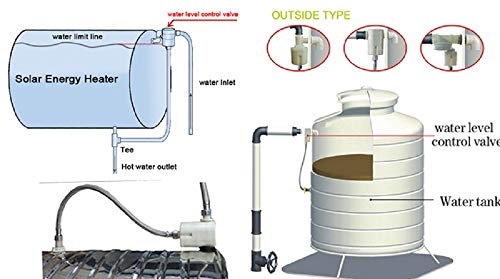 1/2" inner top water inlet automatic float valve water level control valve, used for solar water tank tower pool(1/2 "side) - color: 1/2 "side
