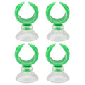 GLOGLOW Aquarium Suction Cup Airline Tube Holders Clips Adjust Shape for Fish Glass 15-18mm Tube Decoration (Green Inner Diameter 14.6mm)