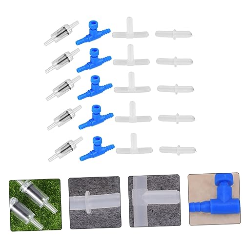 20pcs Fish Tank Air Flow Control Valves Aquarium Oxygen Shunt Head Plastic Air Flow Splitter Easy to Operate for Various Aquariums